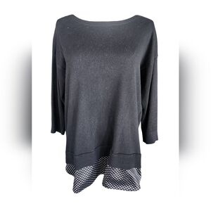 Ann Taylor 2 in one Sweater Blouse Top with unique back detail